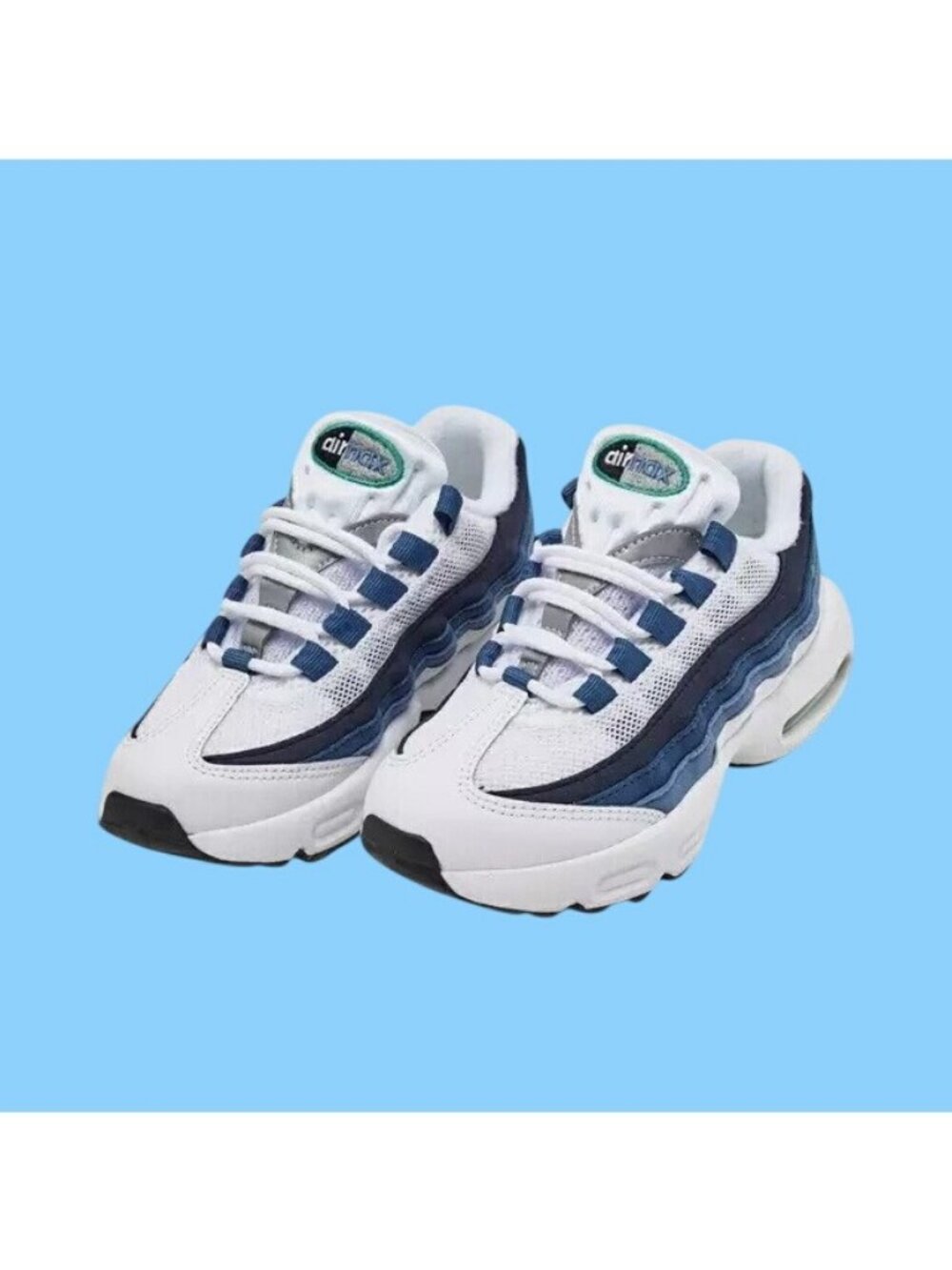 Nike Toddler's Air Max 95 PRM Emerald Lace Up Green/Blue Size 10 NEW NO BOX!